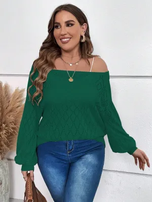 Blusa De Ombro Vazada Plus Size - Lauren