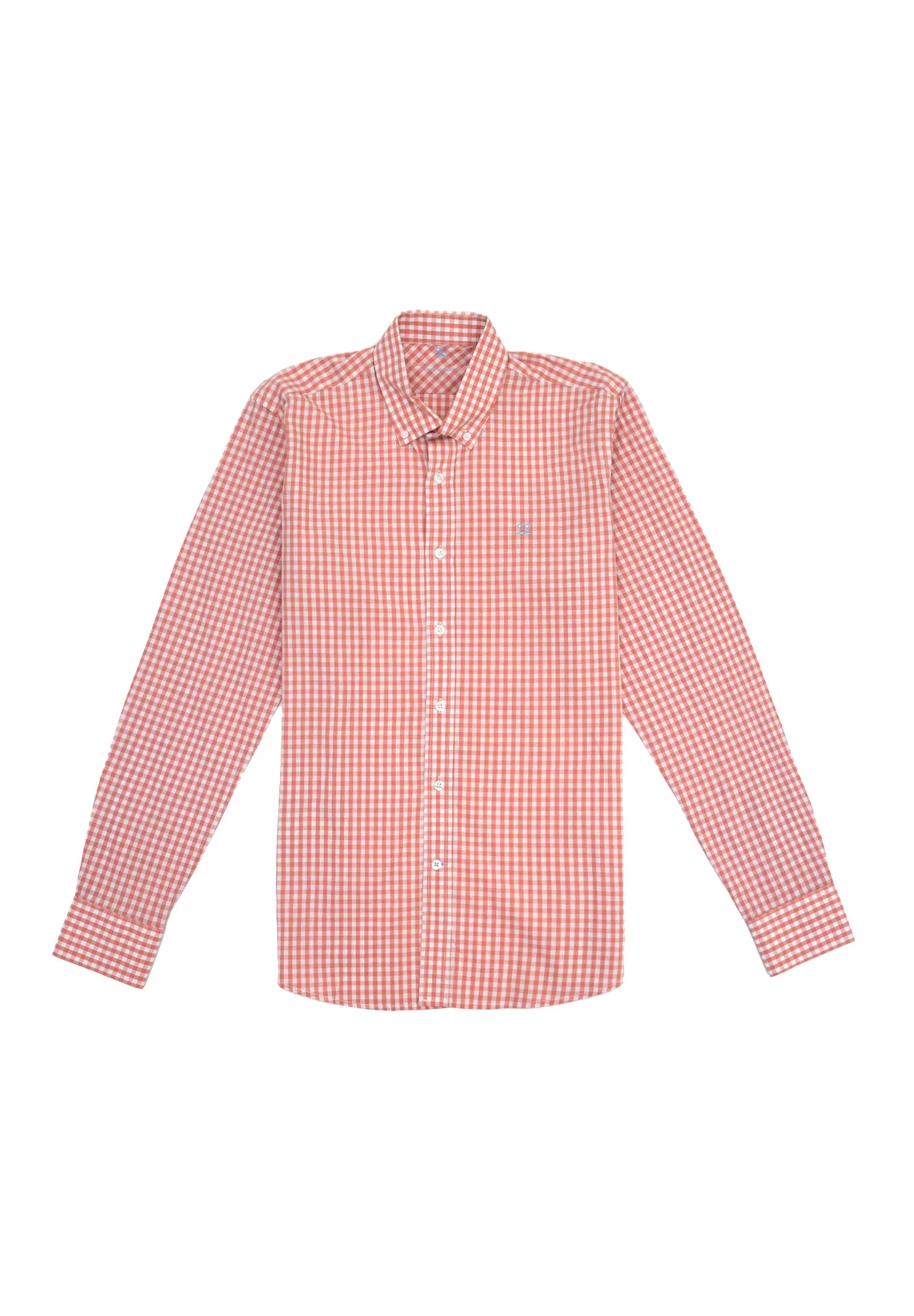 Camisa Chambray Cuadros Marsala