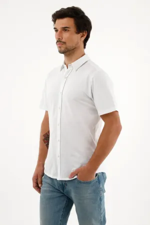 Camiseta blanca en 100% algodón para hombre