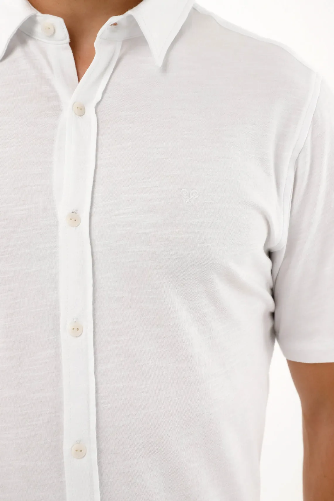 Camiseta blanca en 100% algodón para hombre