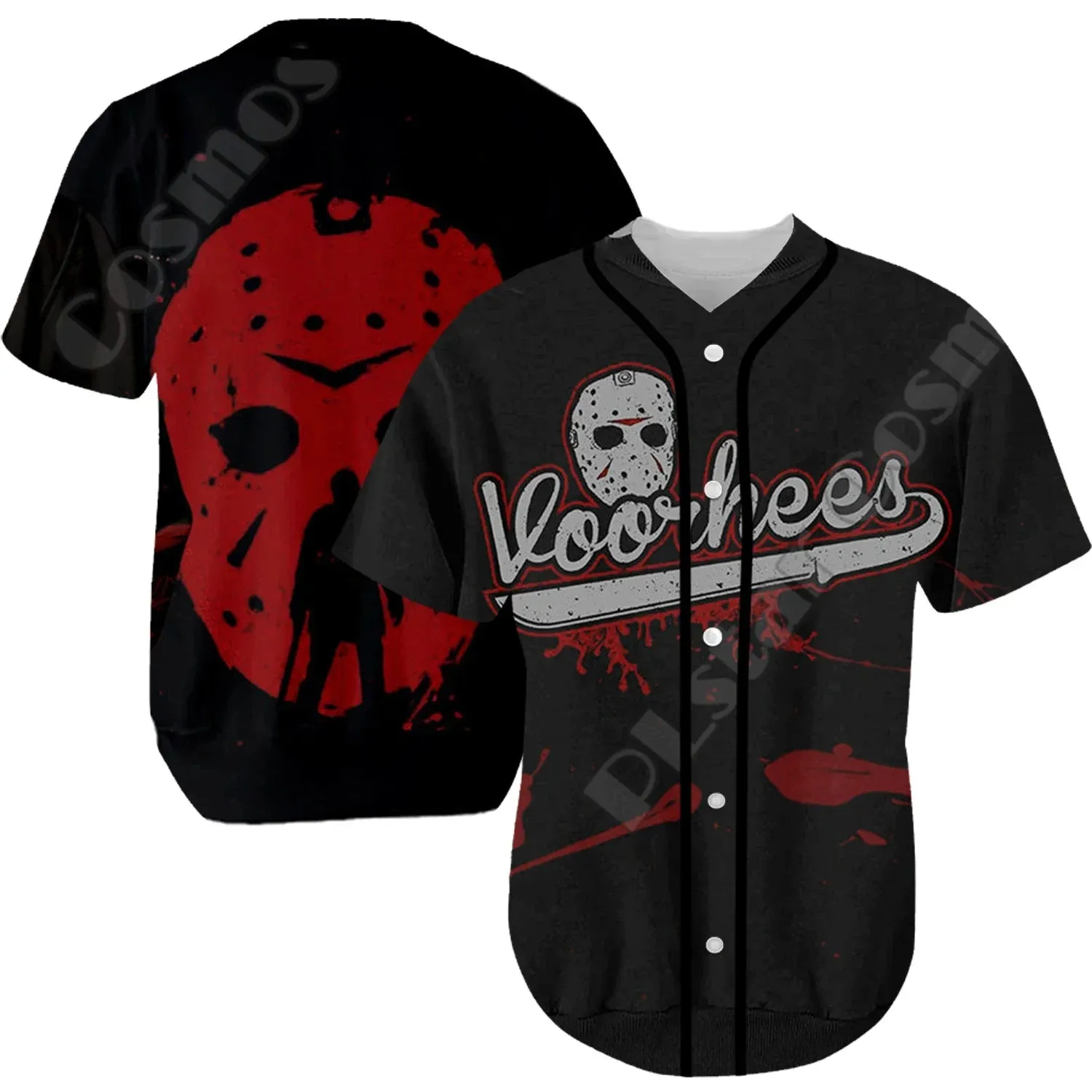 Camiseta de béisbol de películas de terror