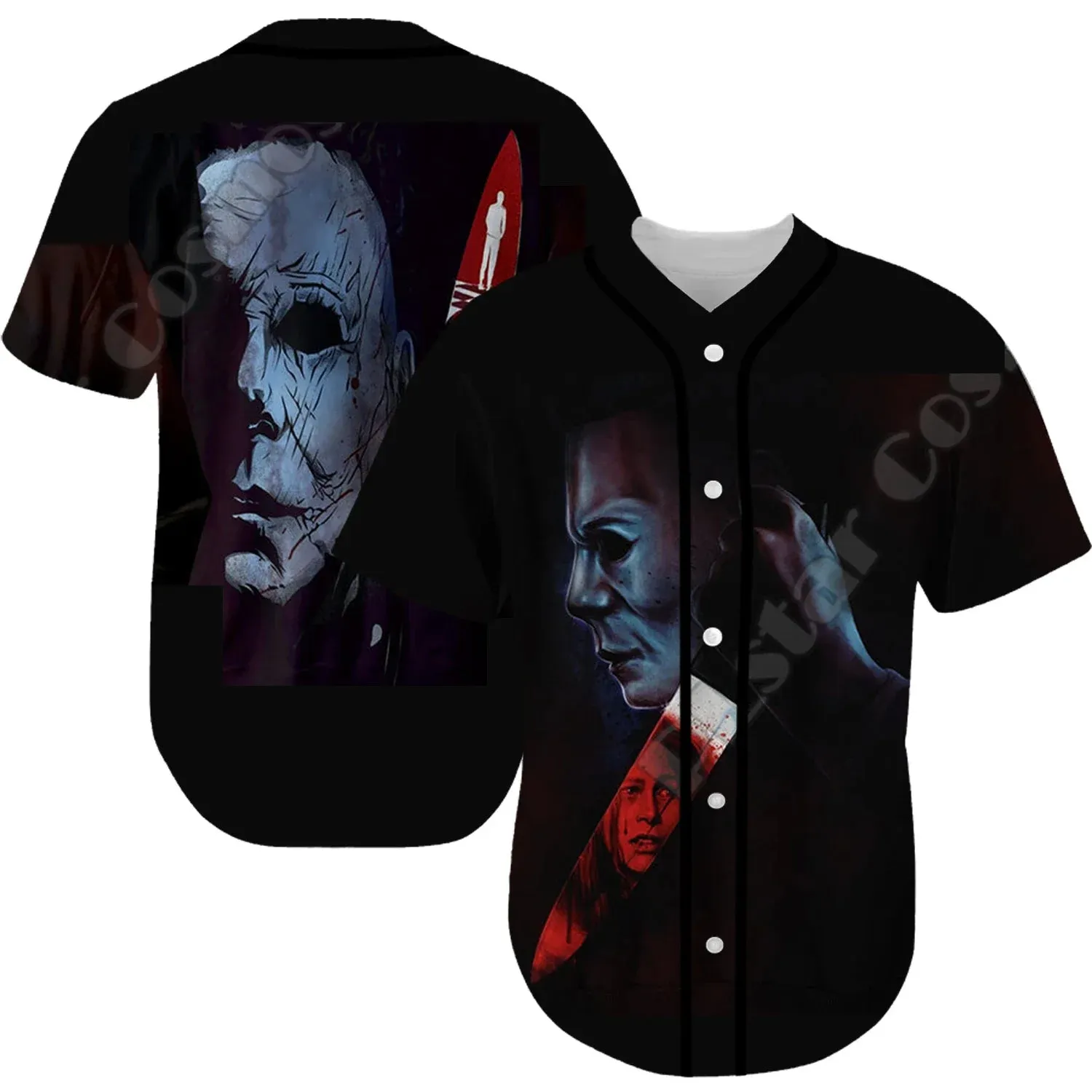 Camiseta de béisbol de películas de terror