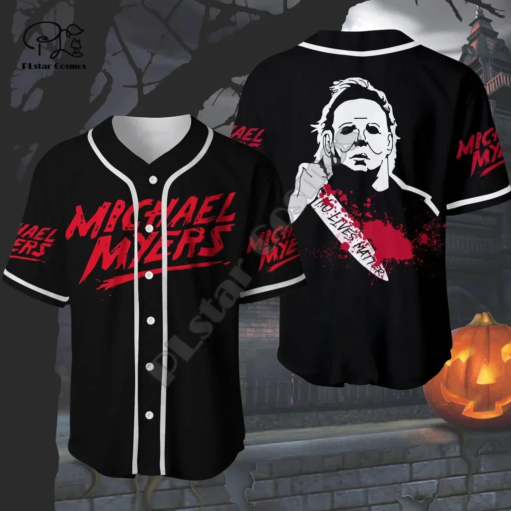 Camiseta de béisbol de películas de terror