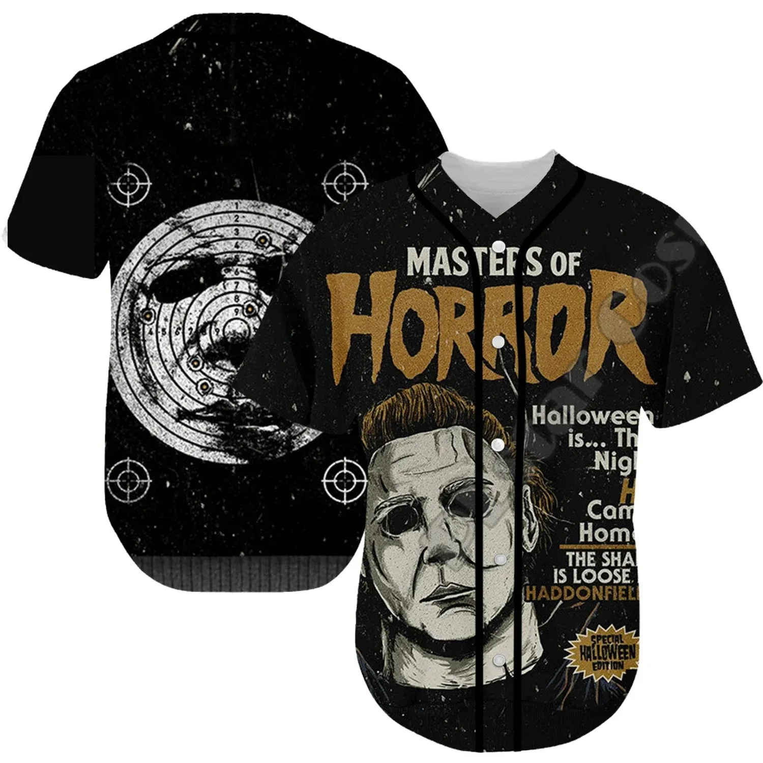 Camiseta de béisbol de películas de terror