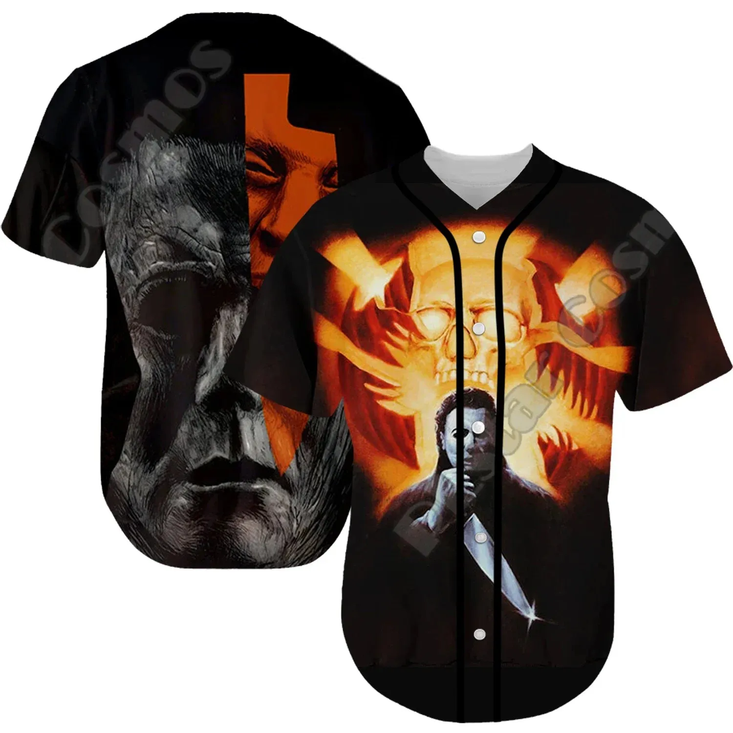 Camiseta de béisbol de películas de terror