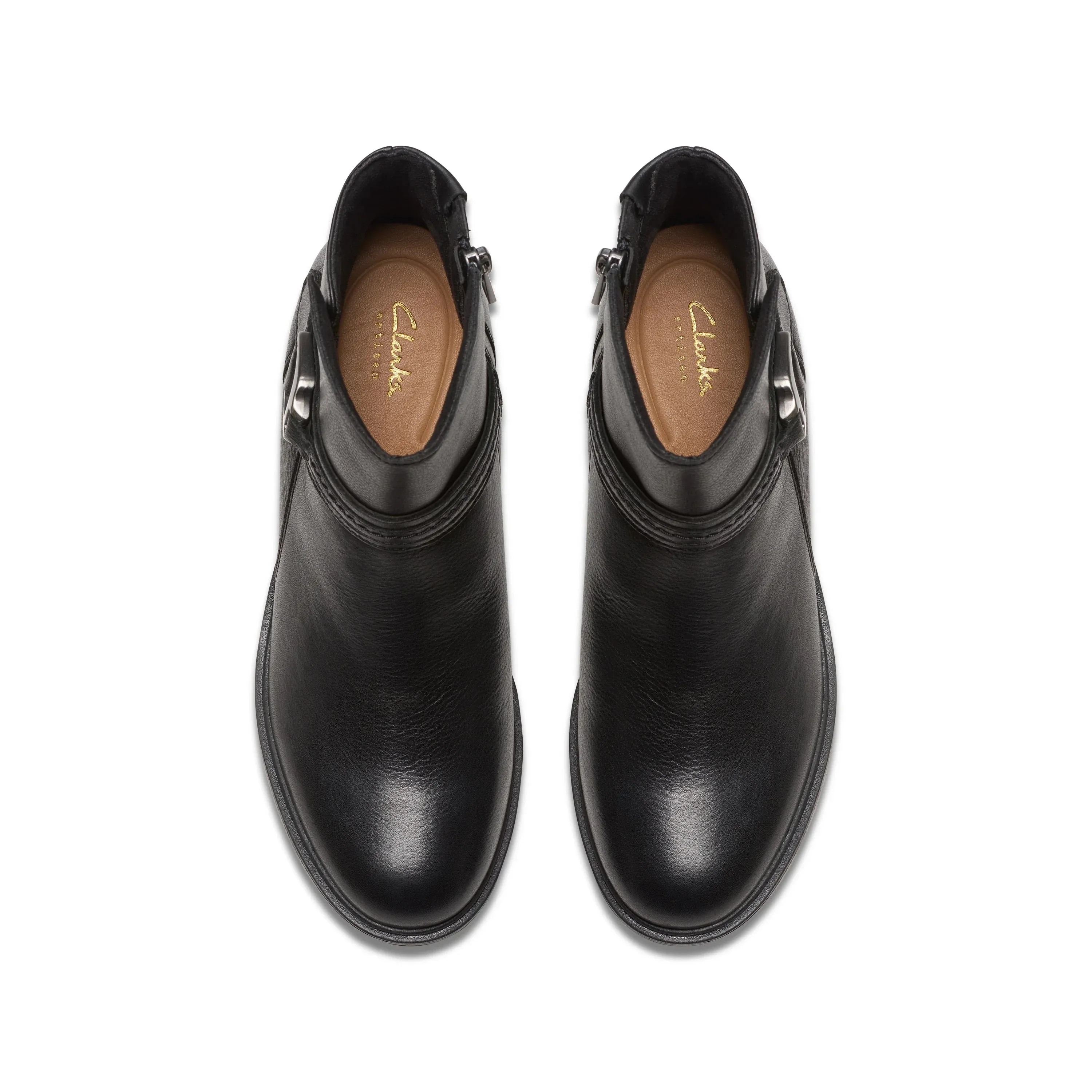 CLARKS | BOTINES MUJER | NEVA BUCKLE BLACK LEATHER | NEGRO