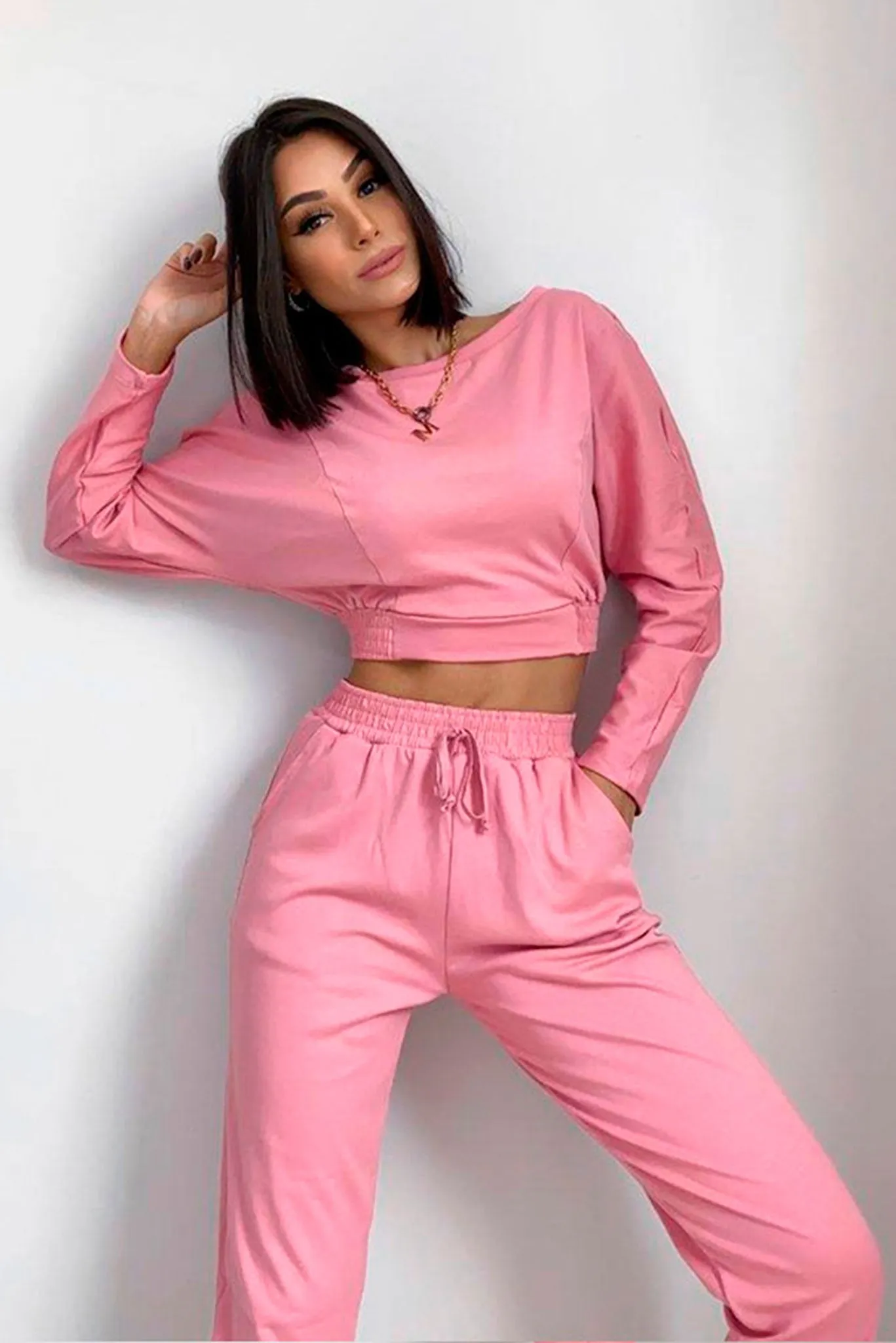 Conjunto Moletom Rosa