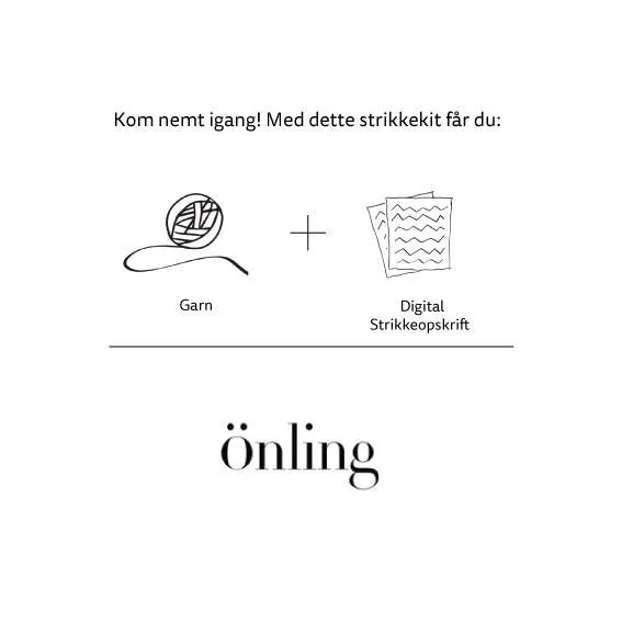 Easy Peasy stribet sjal fra Önling, No 2 strikkekit