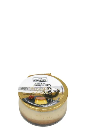 Flan artesano de coco 125 g - Granja Armengol