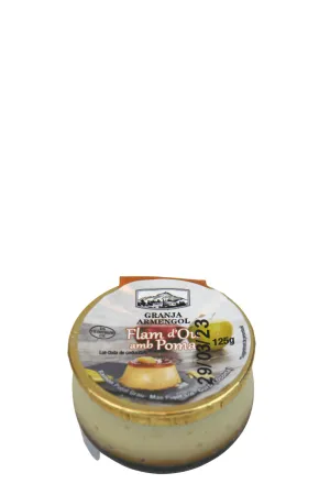 Flan artesano de manzana 125 g - Granja Armengol