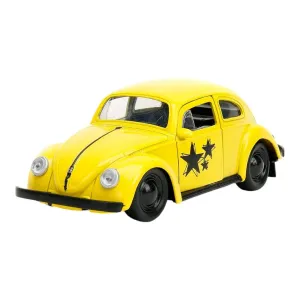 Jada Toys Vehículo 1959 Volkswagen Beetle & Boxing Gloves Amarillo Escala 1:32 Punch Buggy