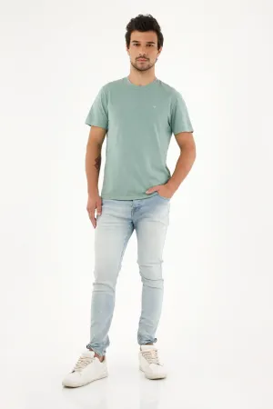 Jean Super Skinny tiro medio claro para hombre