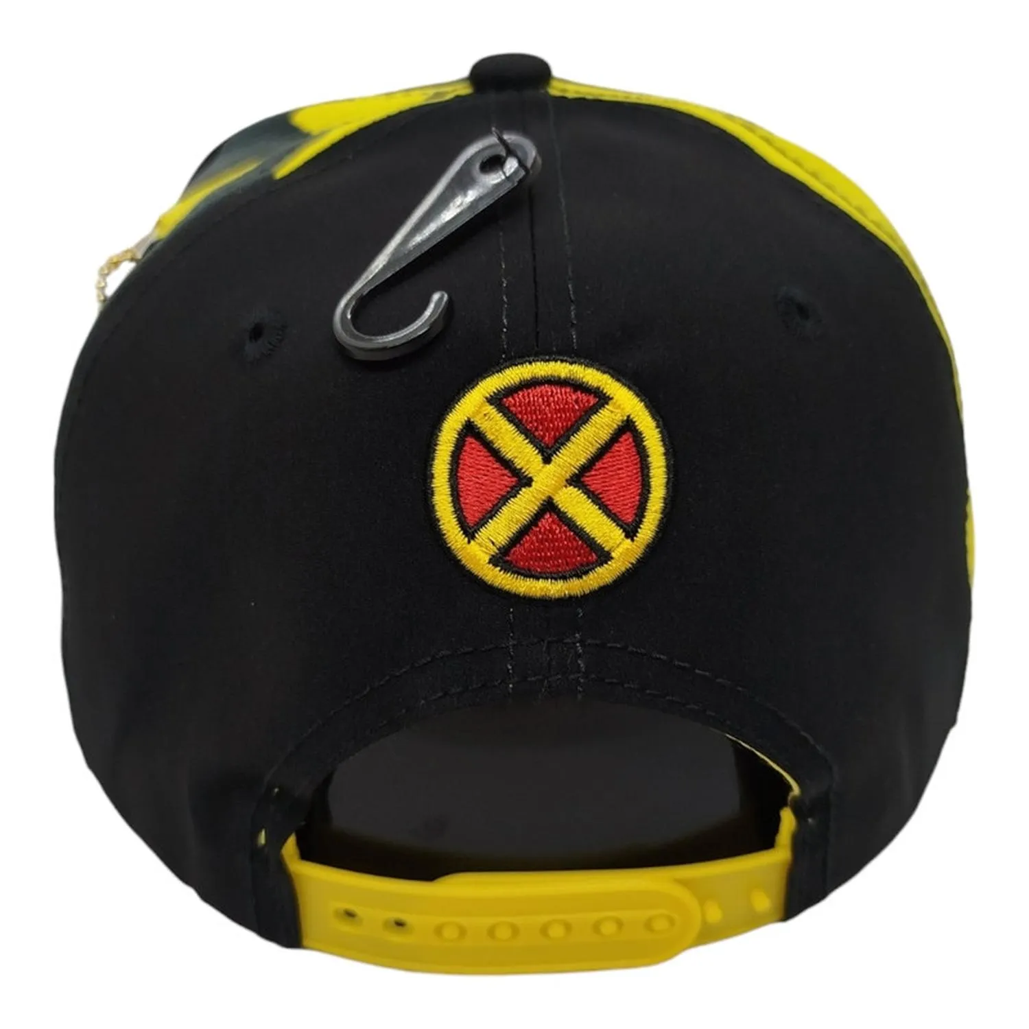 Kndit Caps Gorra Negra Camuflaje Amarillo Visera Amarilla Placa Bronce Letras Wolverine X-Men