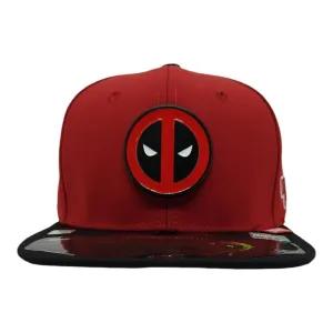 Kndit Caps Gorra Roja Con Negro Placa Roja Con Negro Logo Deadpool