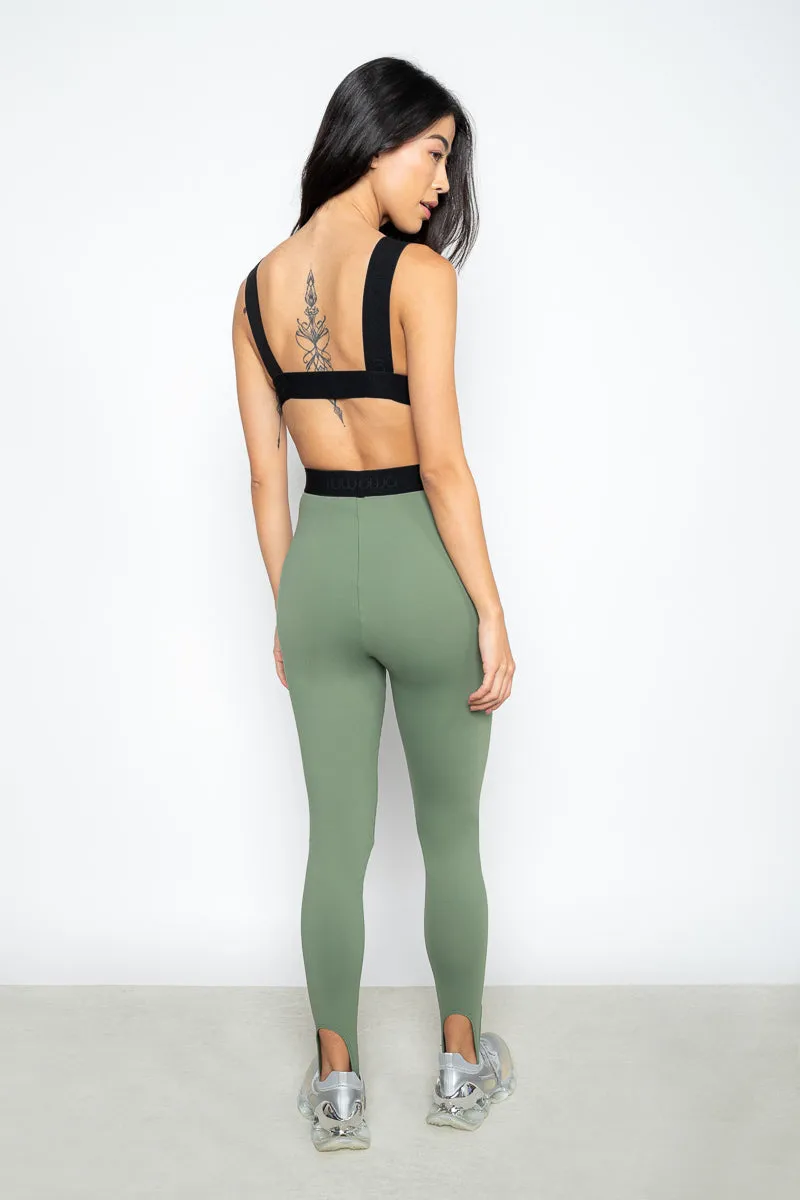 Legging Escolha de cintura alta com encaixe de pé EMANA® - Verde