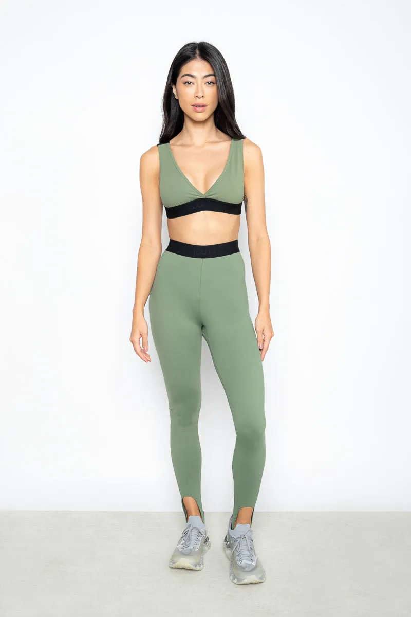 Legging Escolha de cintura alta com encaixe de pé EMANA® - Verde