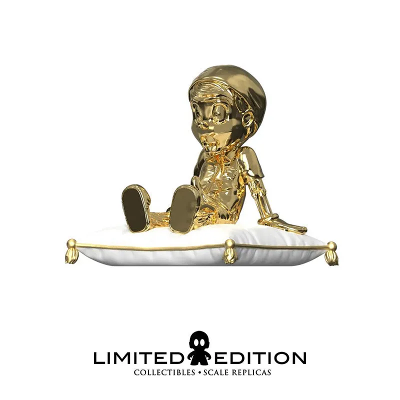 Mighty Jaxx Estatuilla A Wood Awakening Chill-Out Gold Chrome Edition Pinocho By Juce Gace - Limited Edition