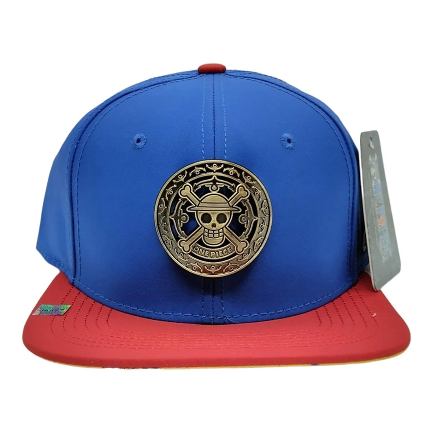 New Arrival Kndit Caps Gorra Azul Con Rojo Placa Bronce Marco Anclas One Piece