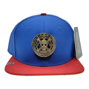 New Arrival Kndit Caps Gorra Azul Con Rojo Placa Bronce Marco Anclas One Piece