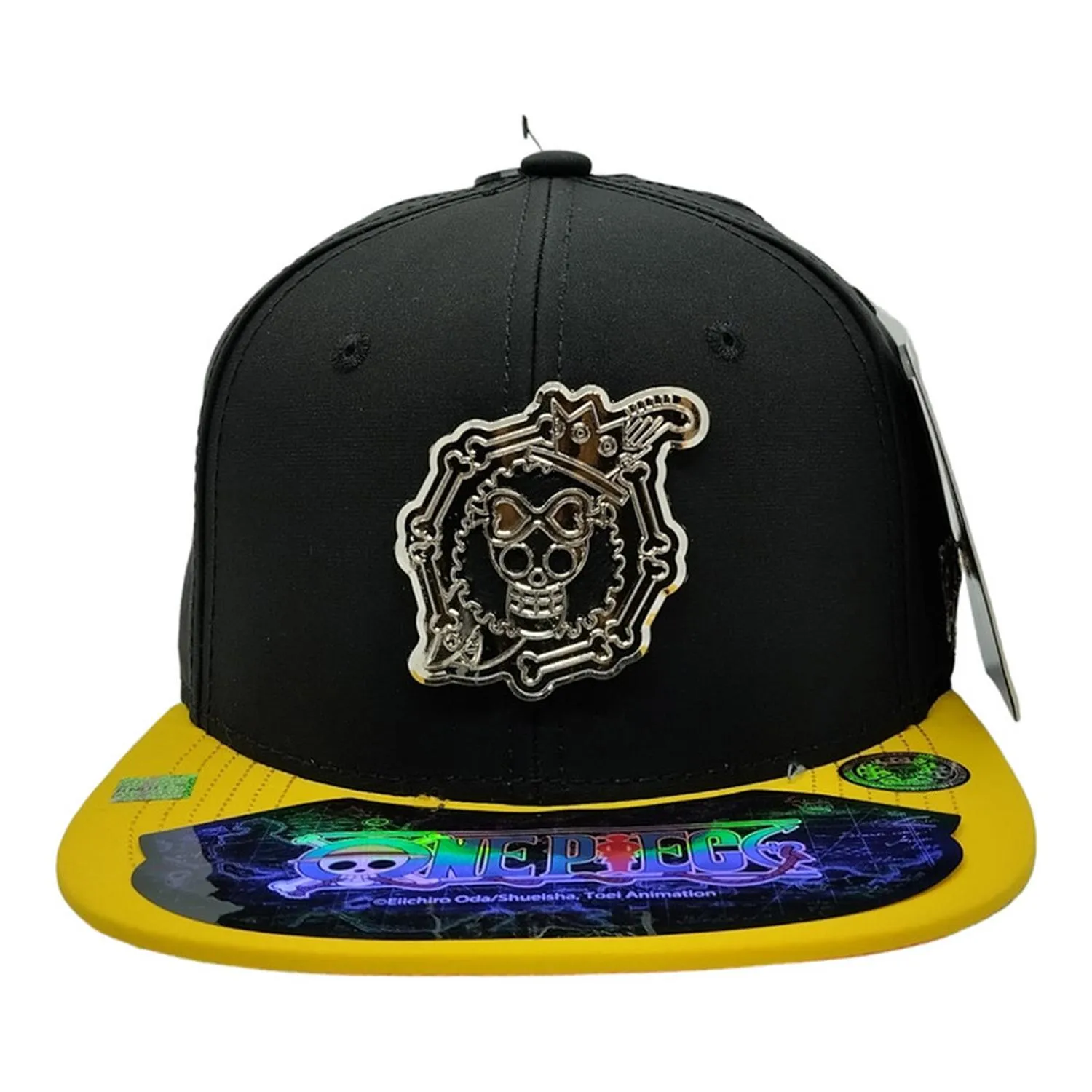 New Arrival Kndit Caps Gorra Negra Con Amarillo Placa Plateada Brook One Piece