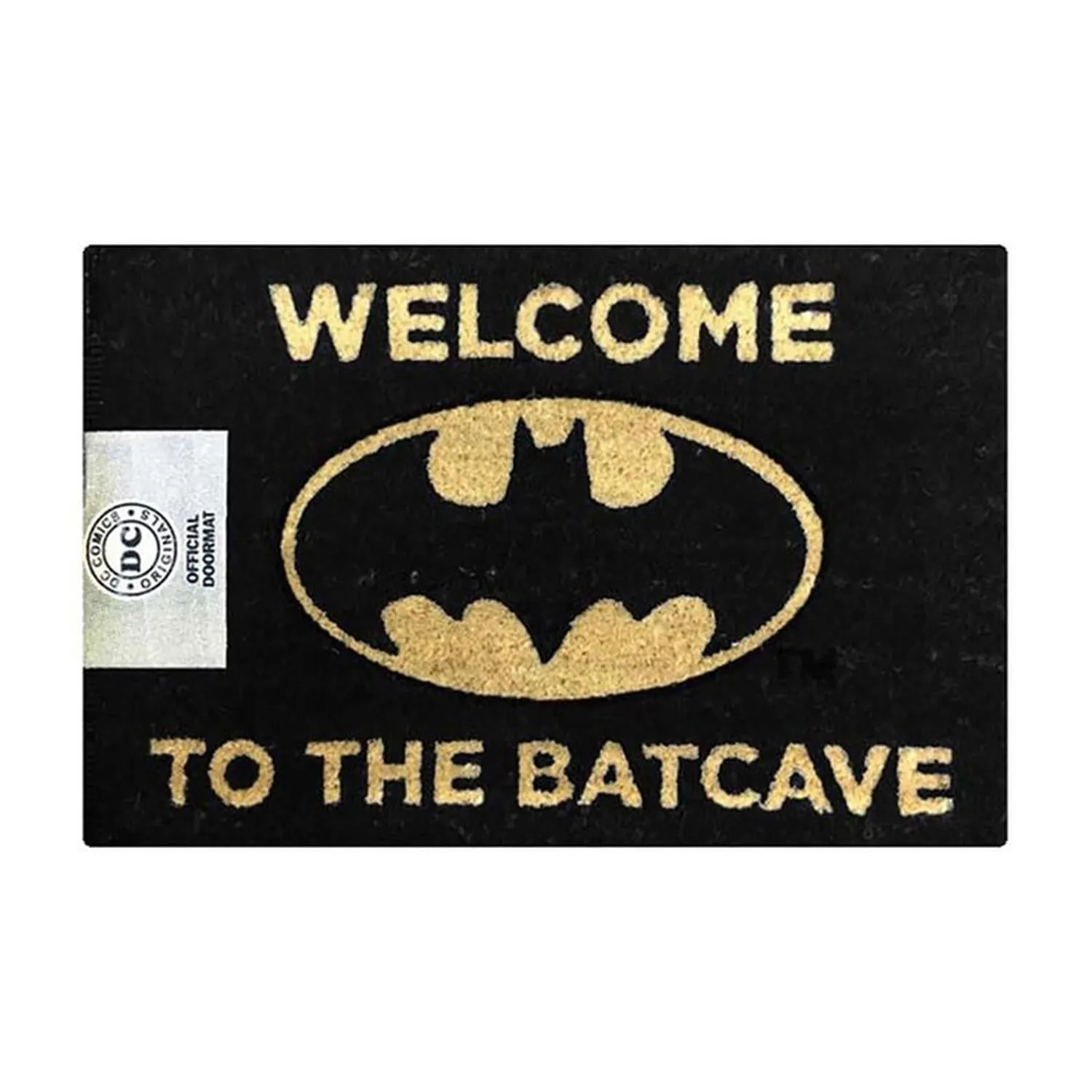 New Arrival Pyramid Internacional Alfombra Negro Con Amarillo Welcome To The Batcave Batman