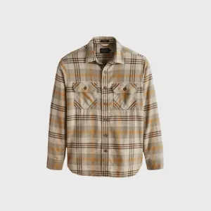 Pendleton Burnside Shirt Tan Brown Grey Plaid