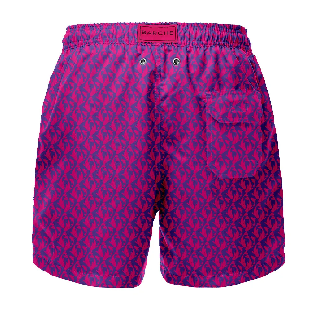 Short   Peixes Rosa