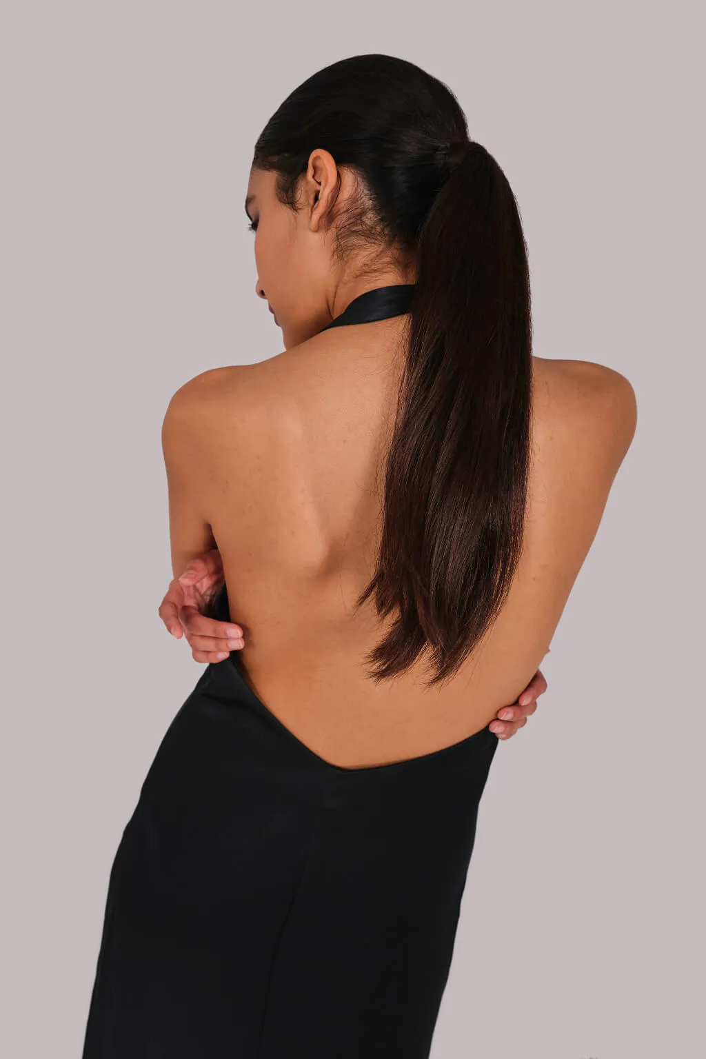 Vestido Halter negro