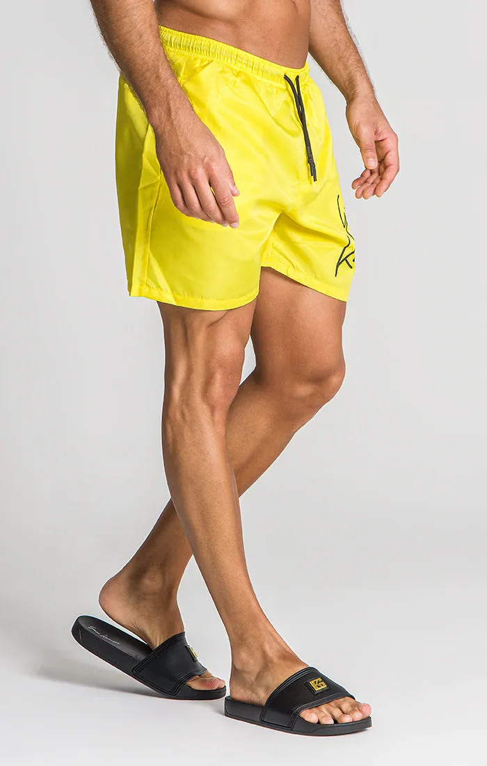 Yellow Signature Swimshorts