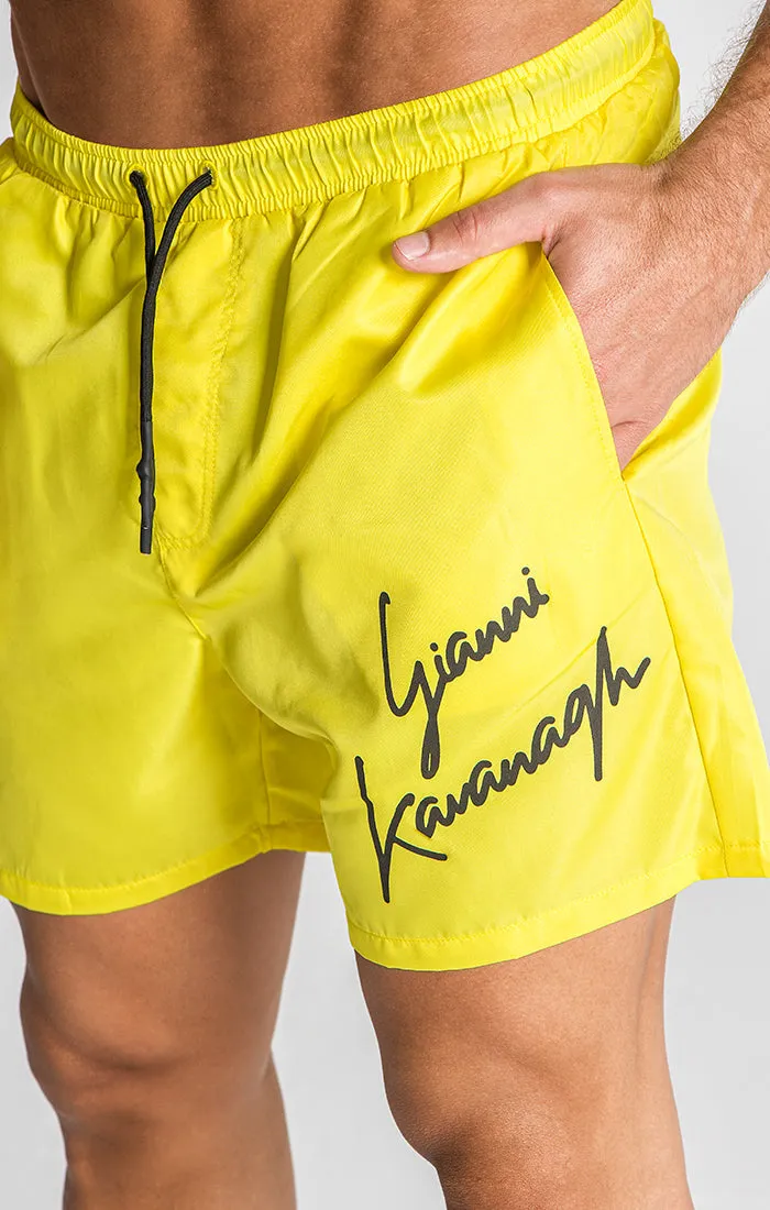 Yellow Signature Swimshorts